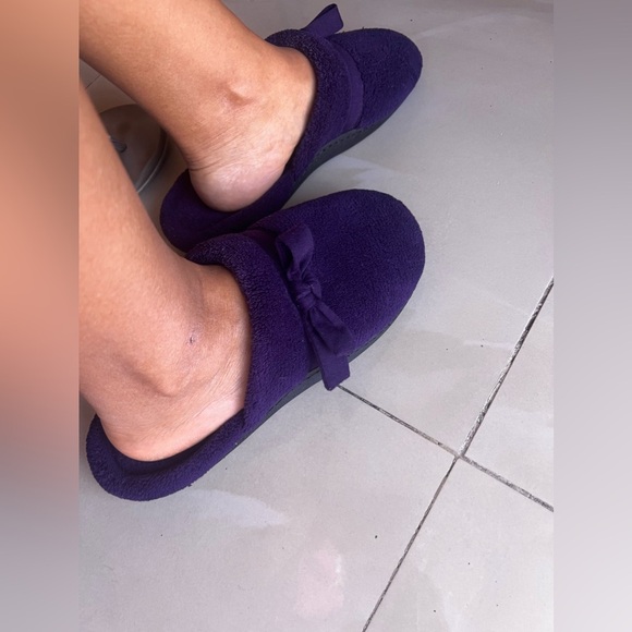 Laura Ashley Slippers outside or indoor Size L (8-9) fabric upper man made comfy - Picture 12 of 14